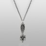 Kalico Lucy Heavens Rumble Fish necklace vertical view.