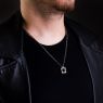 BIGBLACKMARIA a070GNxBCZ Ethiopian Pendant on male model.
