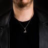 BoozeBird bd036 Moon & Cuckoo Necklace on male model.