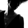 Oz Abstract P9332WCZ Pave Skull on female model.