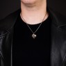 Kalico Lucy KL001K10 Birdie Heart with black diamond on male model.