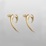 Oz Abstract Tokyo E9343WCZ-18KP Apocalipto Gold Zirconia left  view.