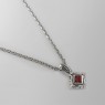 M`s Collection X0201 silver necklace with zirconia right view.