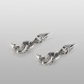 M`s Collection Drop silver pierce with zirconia.
