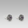 sai059AM one point pierce with amethyst right view.