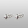 Small skull pierces with ruby sai034RB Saital.