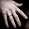Simple and elegant silver ring encrusted with turquoise by STS R27TQ.
