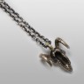 Goat skull necklace from solid brass.