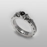 Silver ring with Onyx.