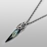 Silver and glass necklace by Ability Normal.