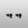 Black Diamond pierce made from white gold and plated with ruthenium.